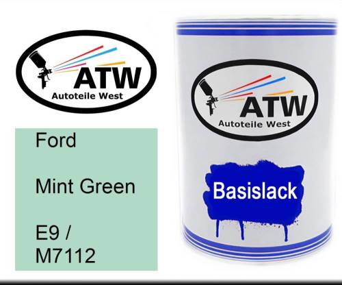 Ford, Mint Green, E9 / M7112: 500ml Lackdose, von ATW Autoteile West.